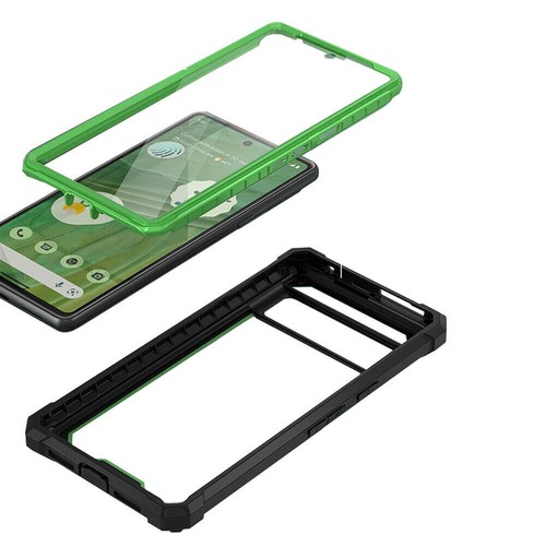 For Google Pixel 7 Case Clear Back Shockproof Cover 360 Full Coverag Green - Picture 7 of 7