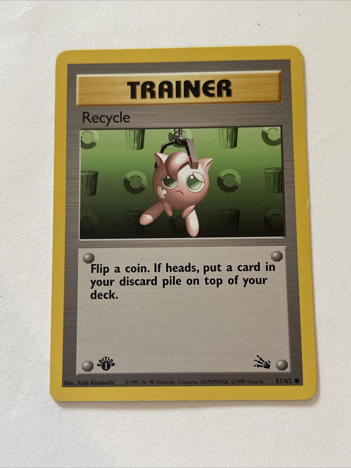 Recycle Fossil 61 Regular 1st Edition Common NM Pokémon TCG