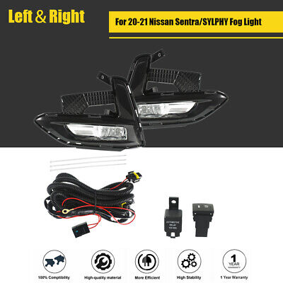 Clear Lens Bumper Fog Light Lamp Replacement For 2020 2021 Nissan Sentra/SYLPHY