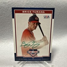 Brice Turang 2017 Panini Stars & Stripes 17U Green Ink Certified Autograph 5/5