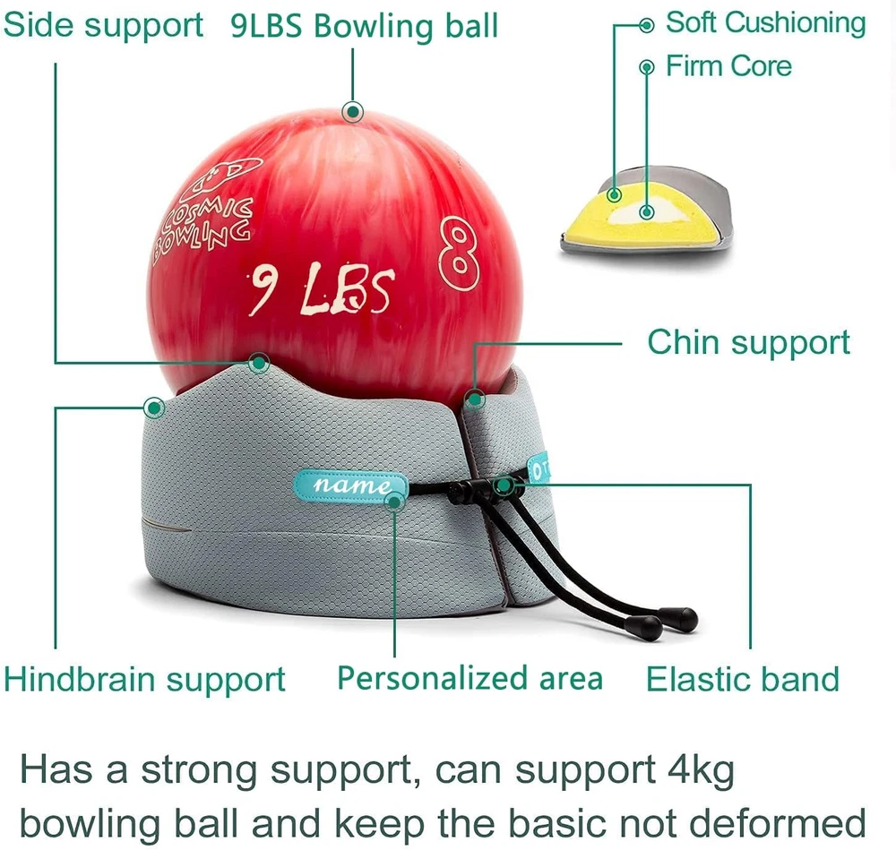 Travel Pillow for Airplane Neck Chin Support Memory Foam Machine Washable Adults