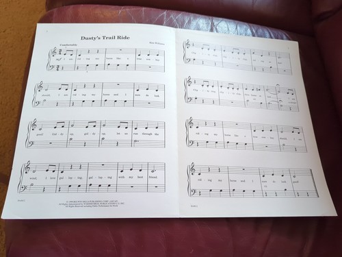 Dusty's Trail Ride Sheet Music Early Elementary Piano Solo Primer Level 1998 - Picture 3 of 4