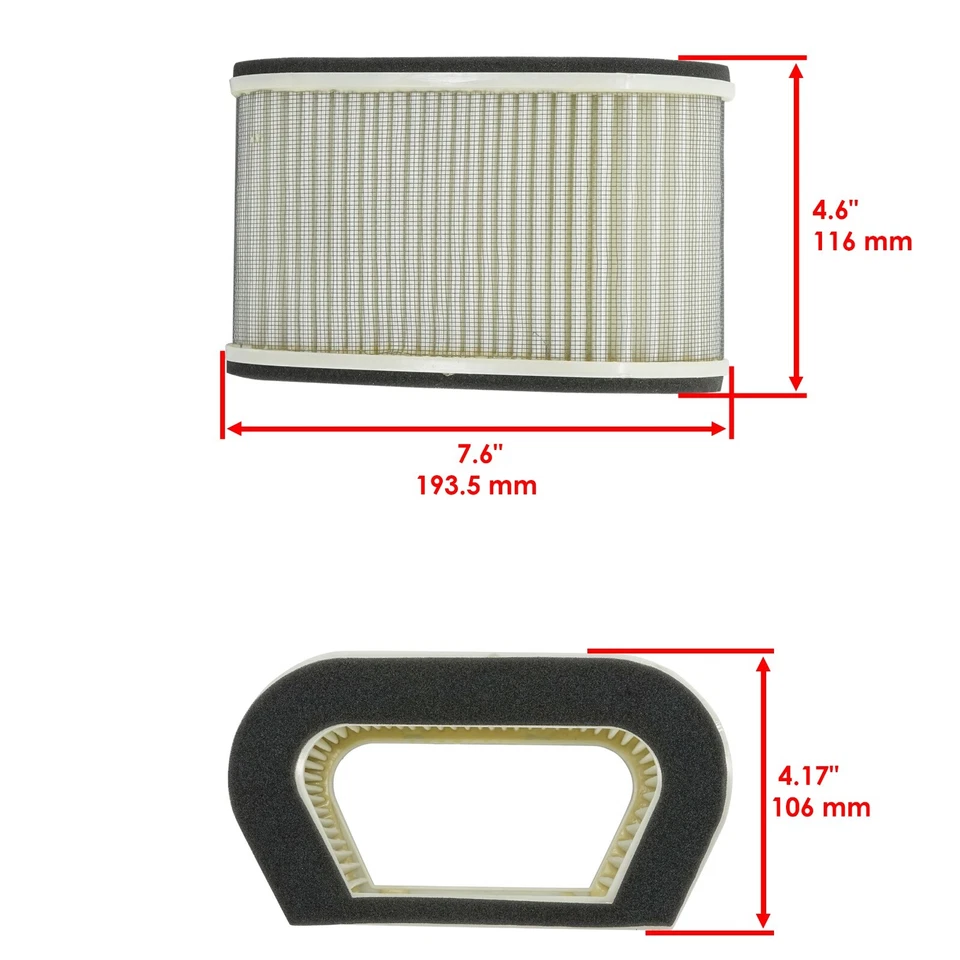Filtro de aire Caltric para Yamaha R1 YZFR1 YZF-R1 1998-2001 Foto 2 de 4
