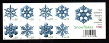USA Scott 4108b Complete Self Adhesive Pane, 39¢ Snowflakes