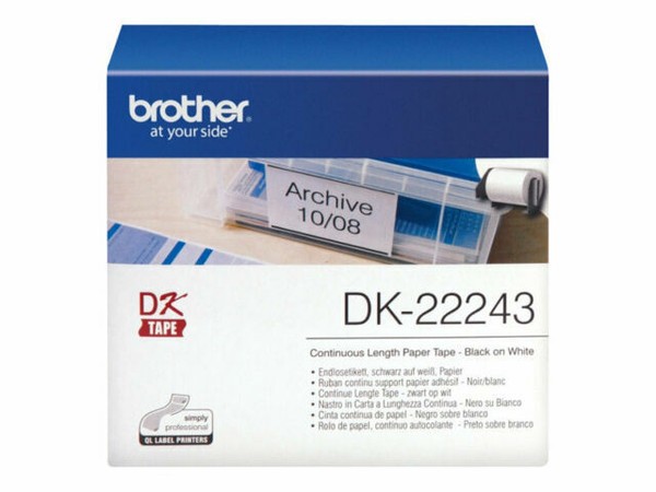 Brother dk-22243 - ruban de papier - rouleau (10.2 cm x 30.5 m) - 1 rouleau (x) (4977766646413)