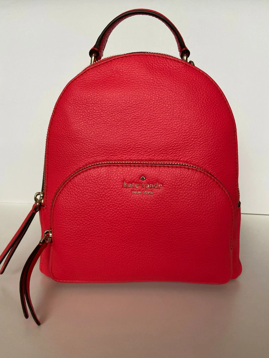 Kate Spade Jackson Medium Leather Backpack Stop Light Red NWT eBay