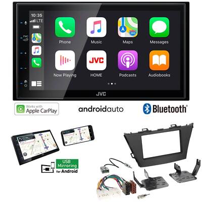 JVC Autoradio Apple CarPlay Android Auto für Toyota Prius Plus ab 2012 schwarz