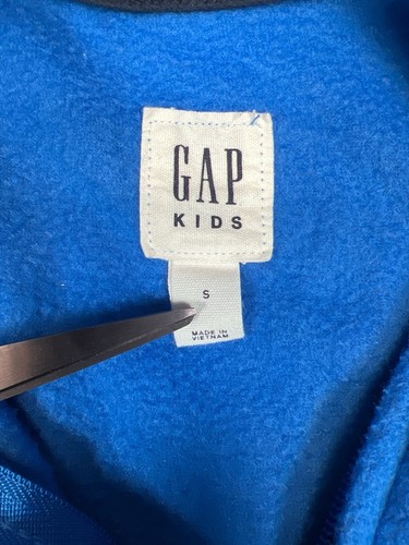 GAP Kids Boys 6-7 Small Blue Fleece 1/4 Zip Pullover Warm Winter Sweater - Picture 4 of 5