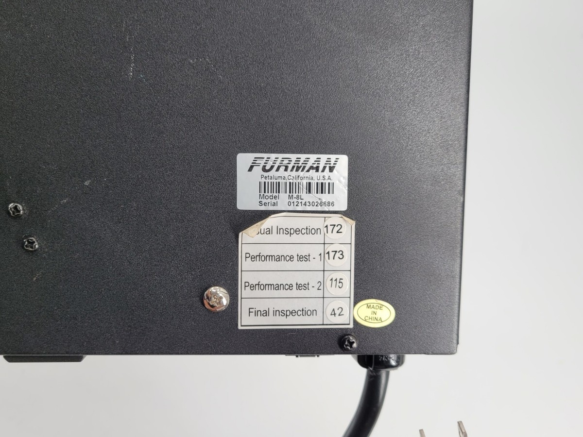 Furman M-8L 15A Merit Series Rack Mount Power Conditioner