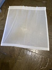 French Tergal Voile White Sheer Curtain Panel 50 X 54” Approx