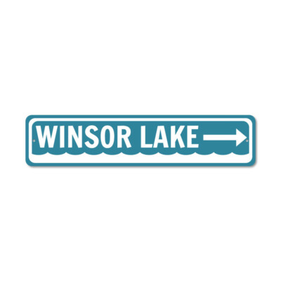 Personalized Lake House Directional Arrow Aluminum Metal Decor Sign