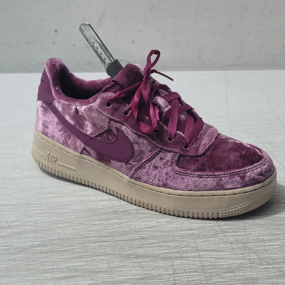 burgundy velvet air force 1