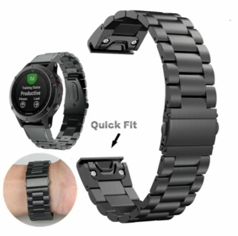 Metal Strap Quick Fit Watch Band For Garmin Instinct / Tactical / Solar