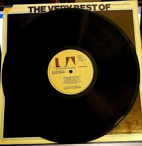 The Very Best of Gordan Lightfoot LP Album - Vinyl 1975 United Artists Records - Imagen 4 de 5