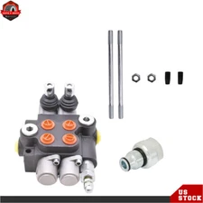 2 Spool Hydraulic Control Valve Double Acting 13 GPM with Conversion Plug