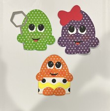Set of Three Easter Egg Cuties Scrapbook Paper Pieced Die Cut