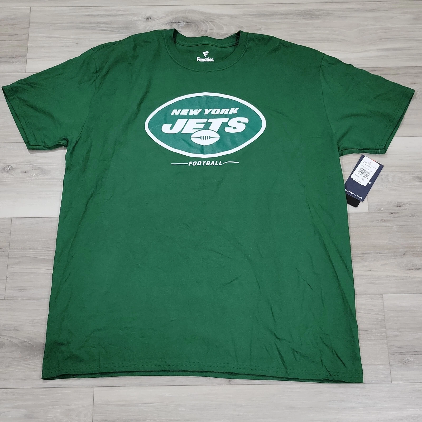 New York Jets T-Shirt Men's 2XL Green Short Sleeve Team Logo Football NFL New