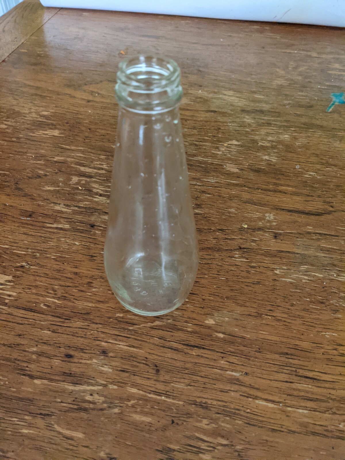 Vintage Hazel Atlas Glass Company Clear Glass Bottle - 7540 19-3