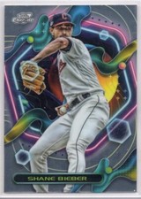 Shane Bieber 2023 Topps Cosmic Chrome Baseball Base