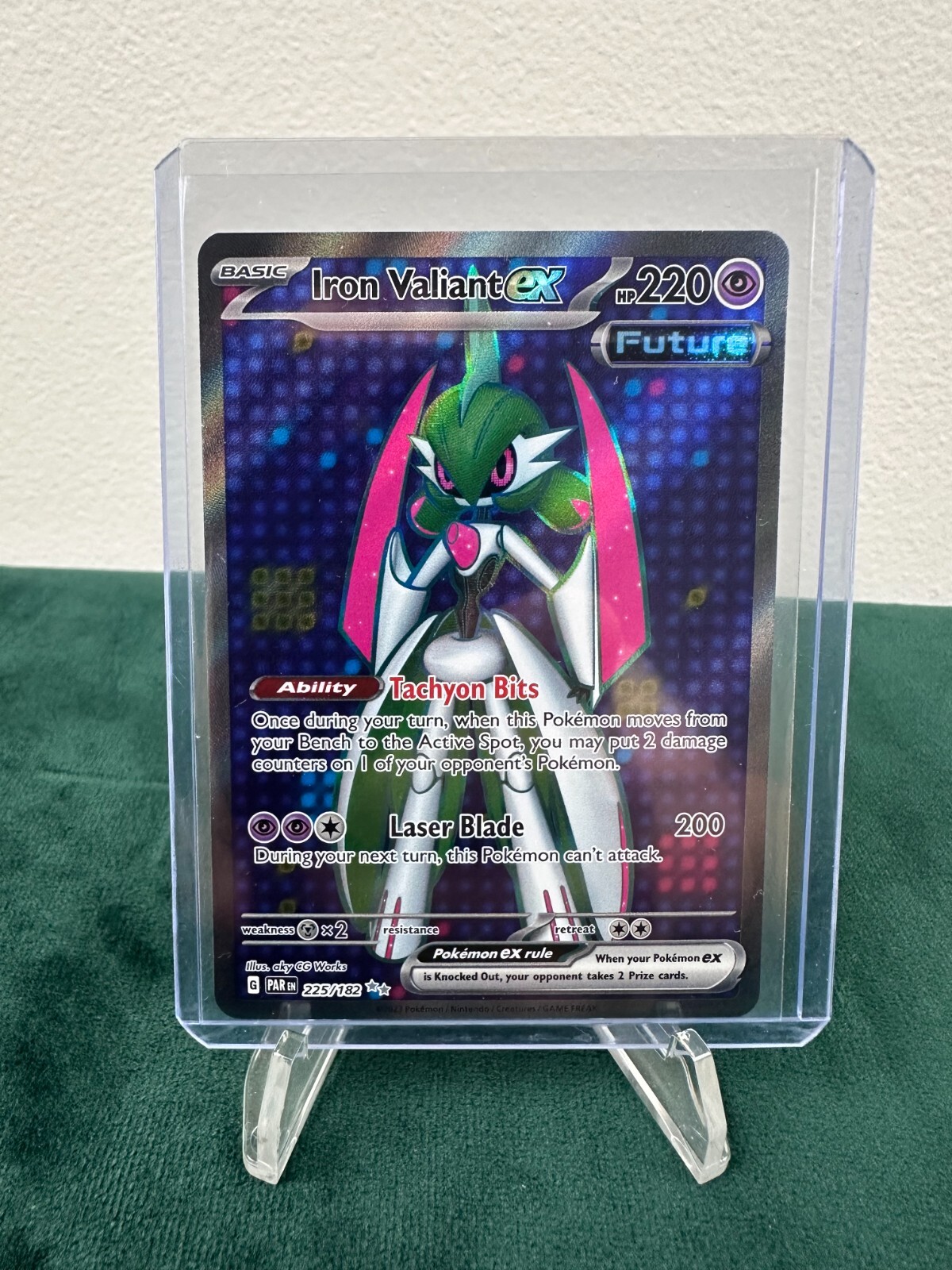 Iron Valiant ex 225/182 Ultra Rare Pokemon Paradox Rift NM