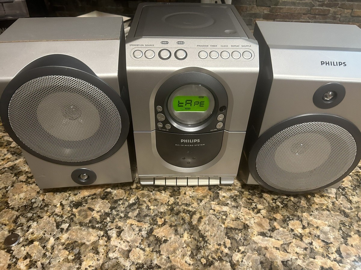 Philips MC138/37 AM/FM Radio Cassette CD Player Micro System w