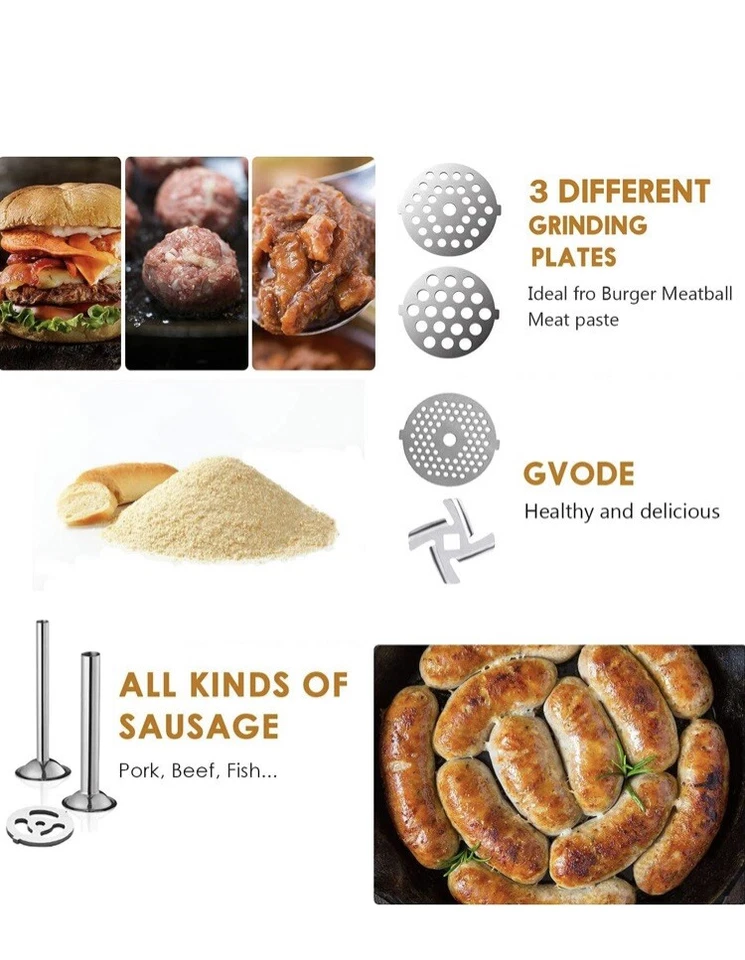 Accesorio para picadora de carne de acero inoxidable para batidoras de pie KitchenAid Foto 4 de 4