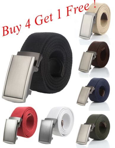 Gelante Canvas Cotton Web Buckle Belt Military Style Adjustable Belt  - Picture 1 of 32
