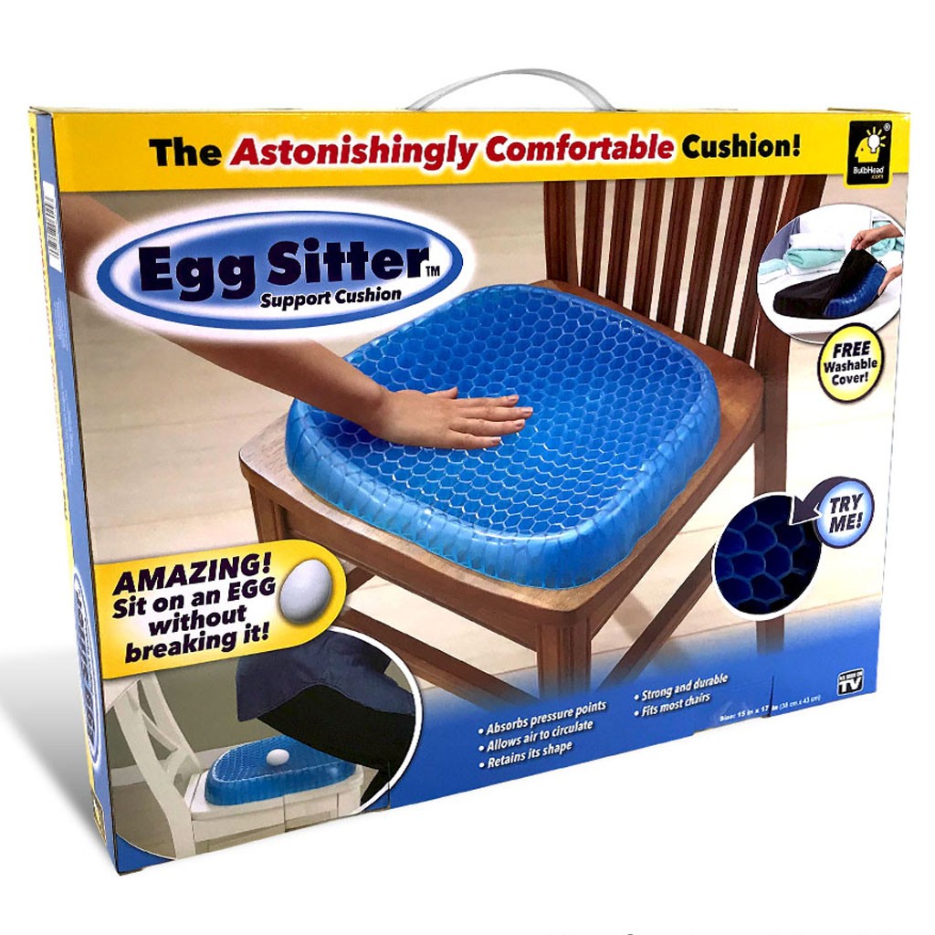 BulbHead Egg Sitter Seat Cushion with Non-Slip Cover, Breathable