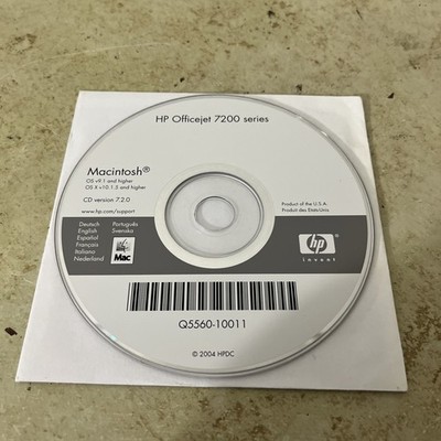 HP Officejet 7200 Series Macintosh 7.2 CD ROM