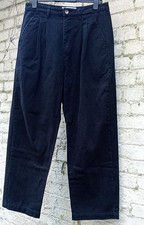 14 L29" L F Markey Wide Leg High Waist Rise Pleat Denim Jeans Cotton Black