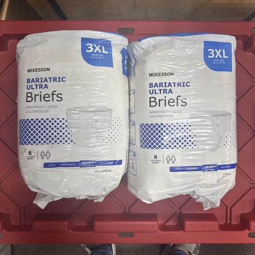 2!!McKesson Bariatric Ultra Briefs Diapers Underwear w/Tabs 3XL Heavy absorbecy