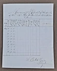 Civil War Document MA 26th Report of Sick in Odd Fellows Hall, Louisiana, Aug 62