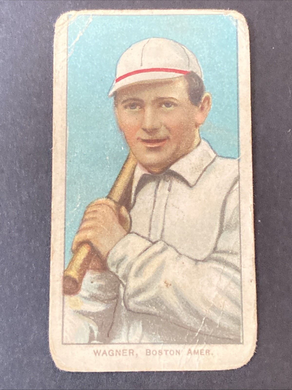 1909 T206 Old Mill Heinie Wagner Bat on Right Shoulder, FAIR