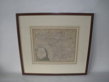 Alte Landkarte; kolorierter Kupferstich um 1800; Hessen Darmstadt südl. Ämter