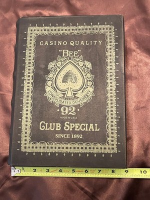 2004 Casino Quality Bee  92 Club Special Playing Cards and Poker Chip Faux Book