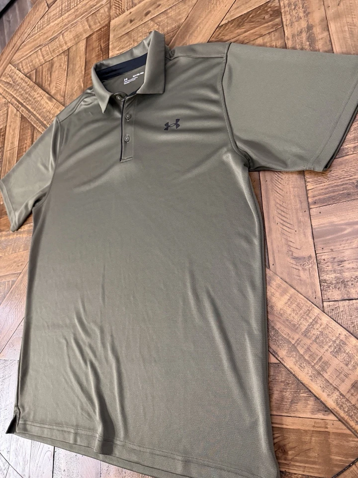 Camisa polo de golf Under Armour Tech para hombre 1290140 verde militar talla XLT 187 Foto 4 de 4
