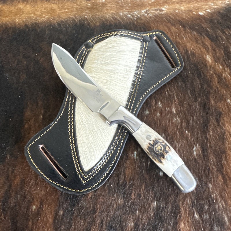 970 Blade Works Hand Made Hand Forged Steel Fixed Blade With Sheath