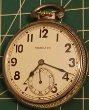 Vintage Hamilton MILITARY 2974B  17 JEWEL   US GOVERNMENT Pocket Watch 
