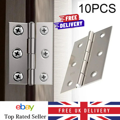 10 Stück Edelstahl Türscharniere Schrank Fenster Kasten Flach Scharnier Beschlag