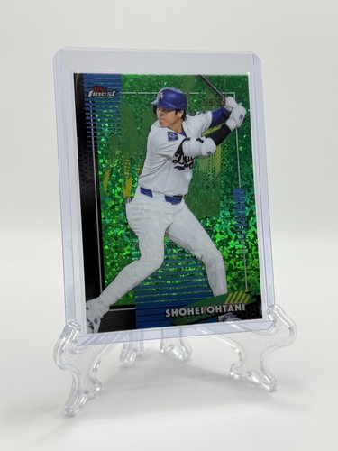 2026 Topps Finest #50 Shohei Ohtani Green Mini Diamond Refractor /99 Dodgers