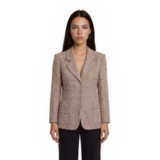 Valentino Miss V Blazer Women's Size 12 Vintage Tweed Notched Lapel Jacket