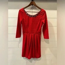 Alya Pleated Red Dress- medium