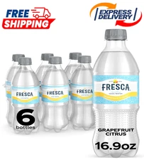 Fresca Grapefruit Citrus Sparkling Soda Water Bottles, 16.9 fl oz, 6 Pack