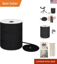 Macrame Cord 6mm x 175yd  100 Natual Cotton Macrame Rope  3 Strand Twisted...