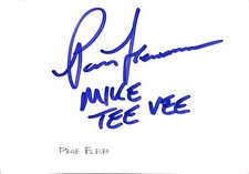 Paris Themmen Signed Cut Inscribed "Mike Tee Vee" Beckett Authenticated