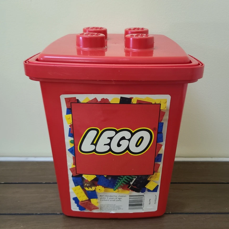Vintage 1987 LEGO Basic Block Red Bucket Set 1613 EMPTY - Image 2 of 4