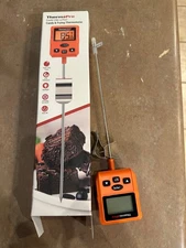 THERM PRO WIRELESS DUAL PROBE MEAT & BBQ THERMOMETER DIGITAL RECEIVER ONLY USED