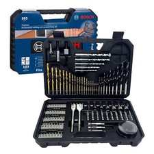 New Bosch Drill Bit Set Professional Titanium 103 Piece Masonry Metal 2608594070