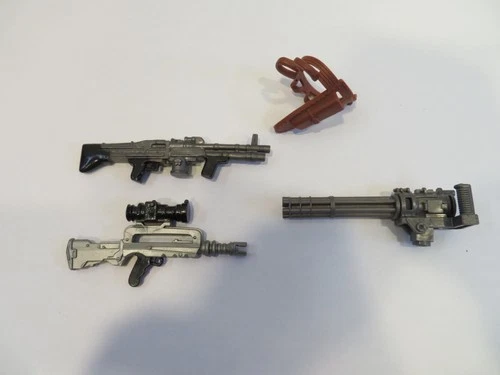 Vintage 1986 Coleco Fire Power RAMBO Action Figures Lot (3) Guns & Ammo Belt