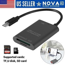 USB C to SD Card Reader Writer OTG Adapter USB 3.0 Micro SD Memory Card Reader
